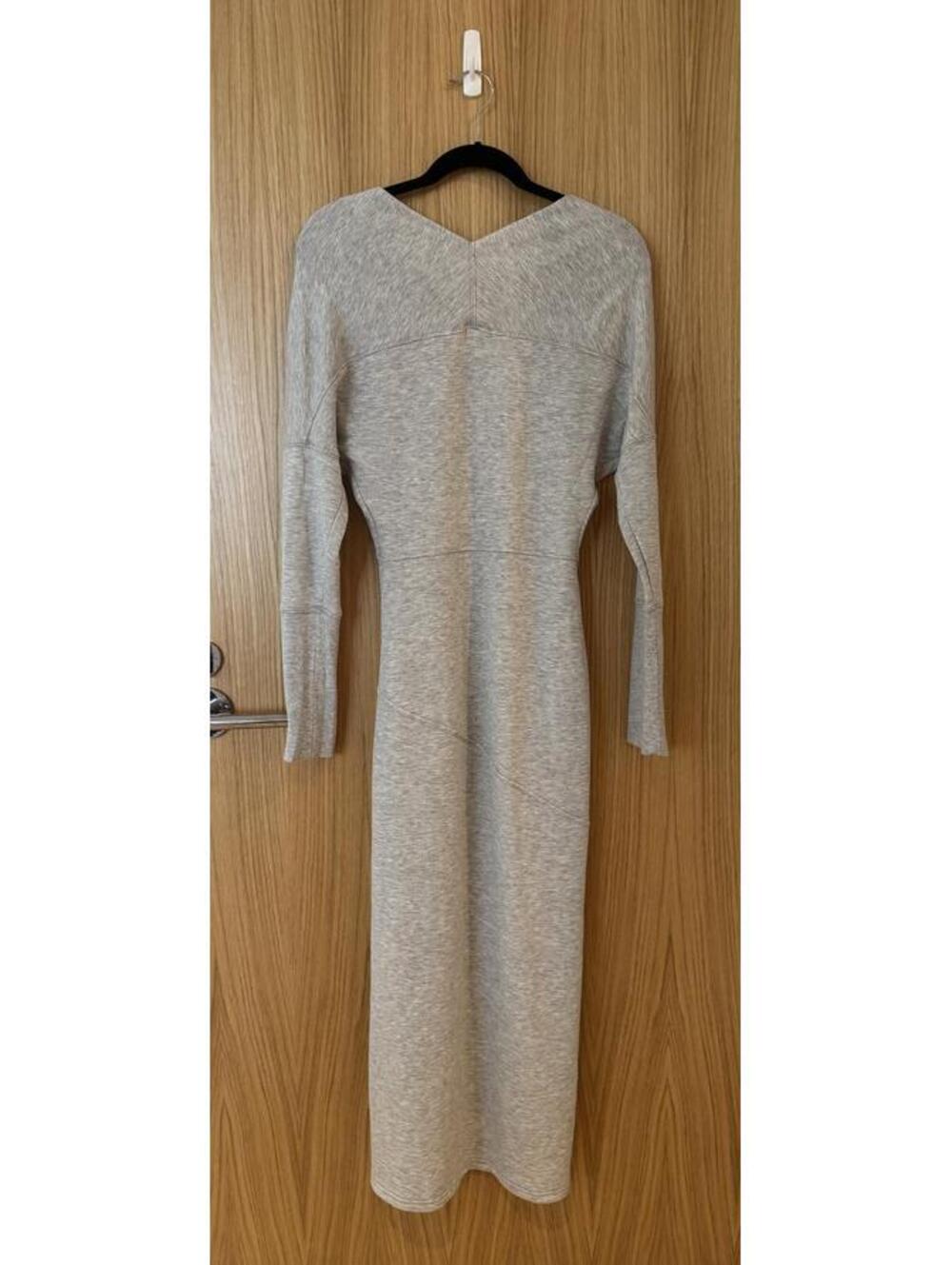 NWOT Daily Practice by Anthropologie Gray V-Neck Dress Small - Picture 4 of 9
